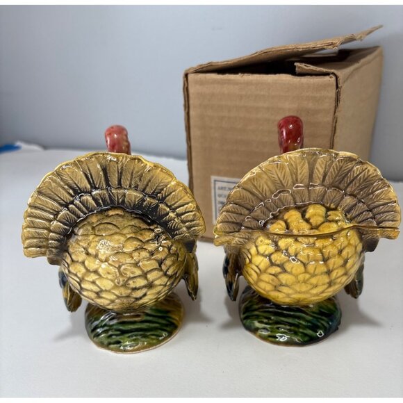 Napco Turkey Sugar & Creamer Set 1960s Vintage Japan w/Box - Picture 5 of 12